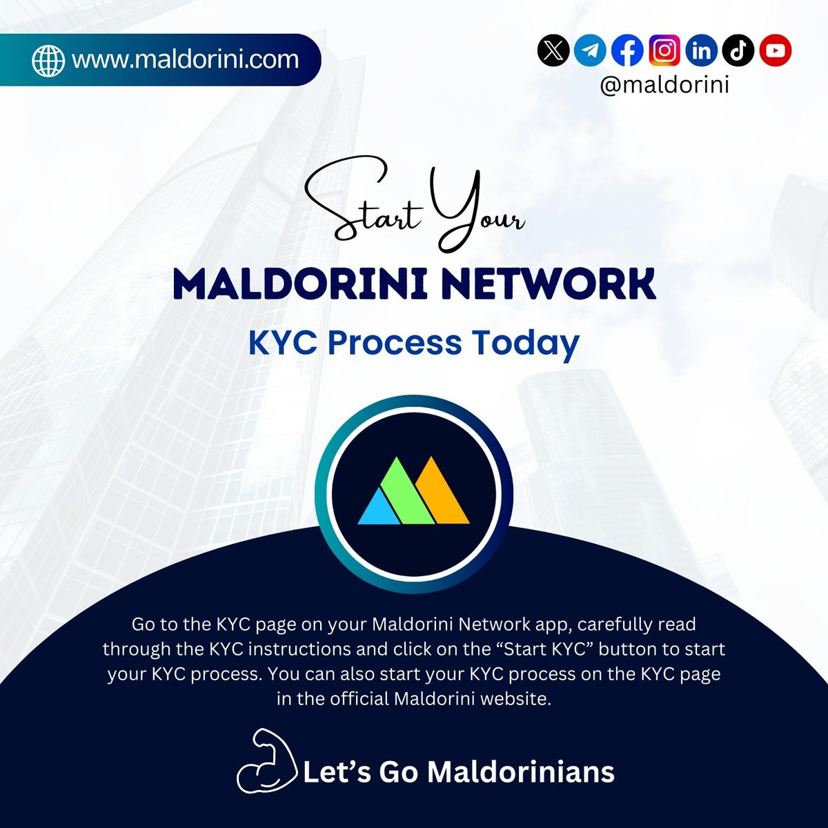 Hello Maldorinians...
Have you started your Maldorini Network KYC process?
#Maldorini #Maldorinians #Maldo #MLD #Ethereum