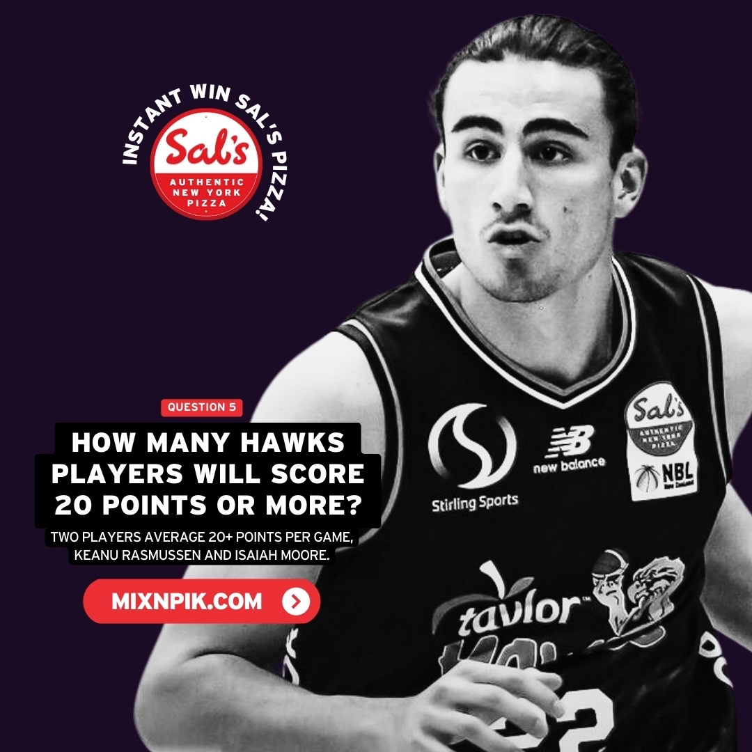 Hawks fans, make your picks before 7:30pm. Link below! 🍕#SalsNBL

@NZBayHawks @nznbl