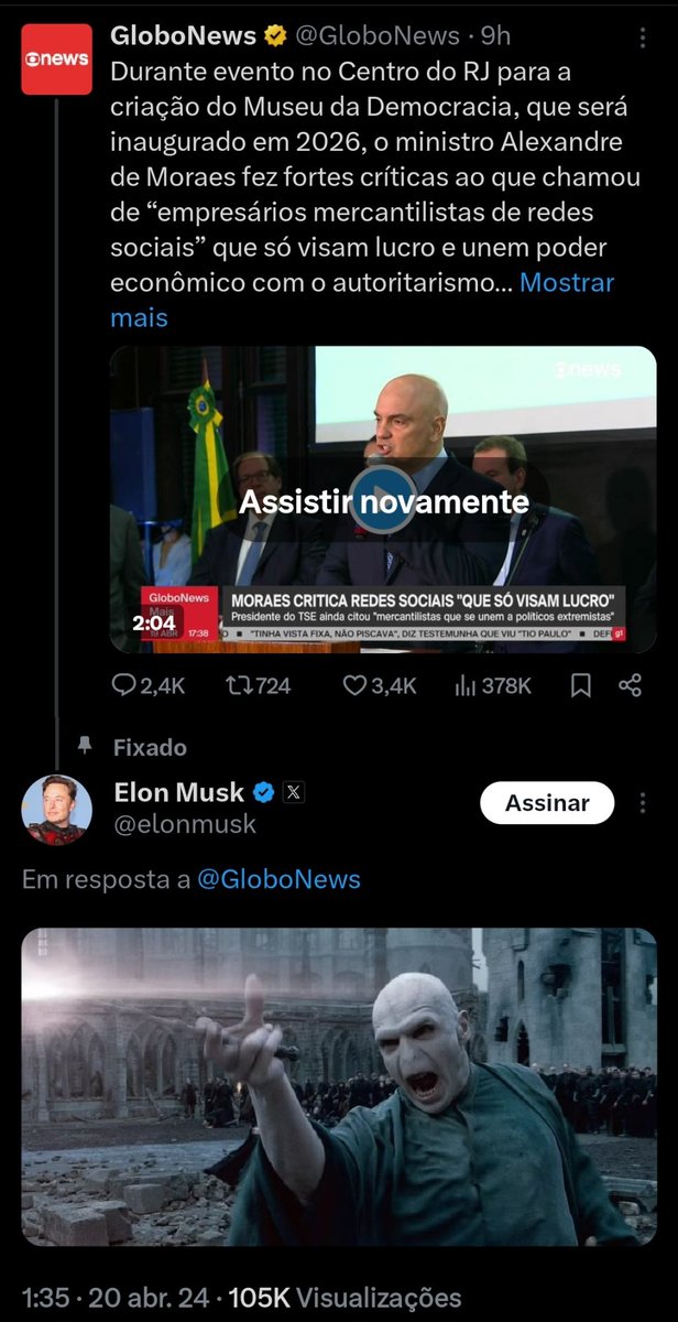 O Elon Musk tá se superando a cada dia Tem gente q deve tá chorando de raiva de não poder fazer nada 🤣🤣🤣🤣