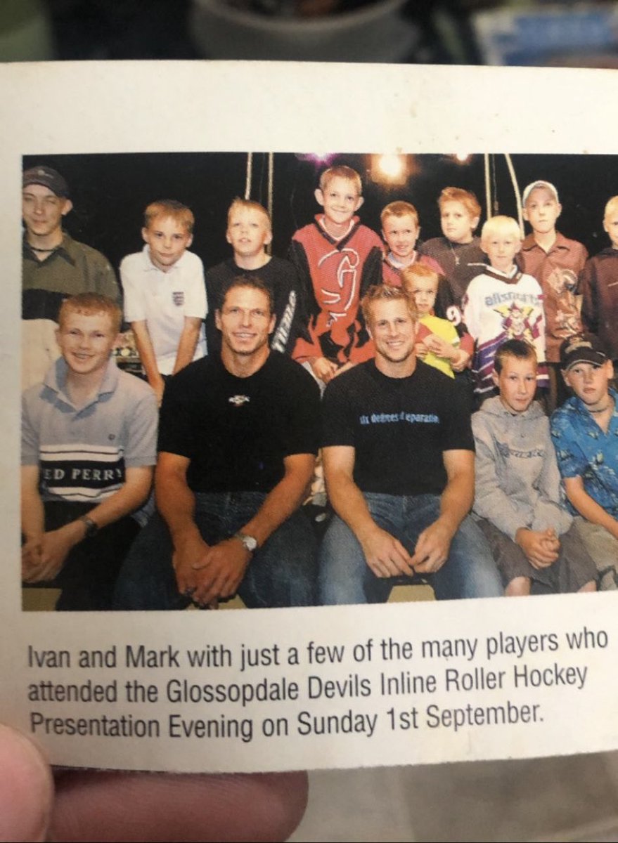 Going back through old photos, found this beauty of back where the hockey career begun 😂🏒 - Glossopdale Devils Roller Hockey! @Mcr_Storm, recognise anyone?