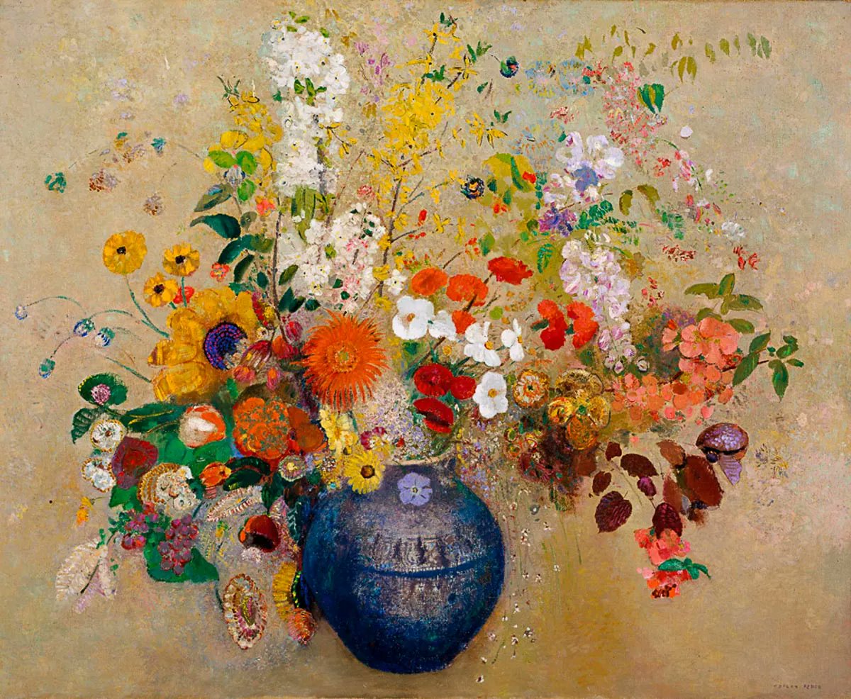 'Among Post-Impressionists, it was the symbolist Odilon Redon #botd who most excelled with pastels, finding its brilliant colours a potent means of communicating his intense visions...' — Emma Crichton-Miller