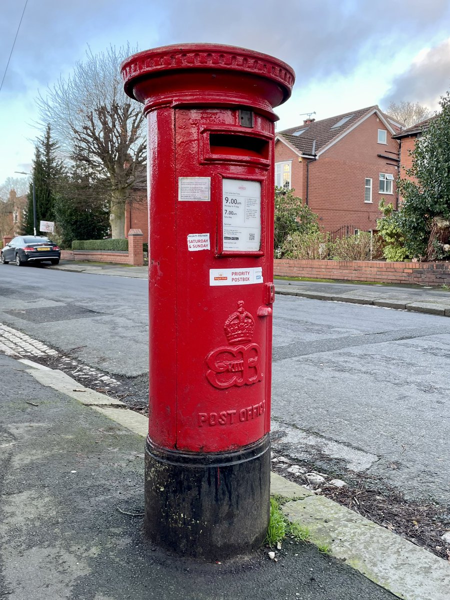 An Edward VIII pillar box in Brooklands, Sale for #postboxsaturday

Who has seen the most Edward VIII pillar boxes, I wonder?