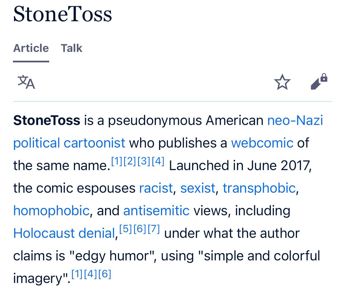 @JackSmart007 @Stone_tossers Stone Toss is a neo-Nazi. FYI