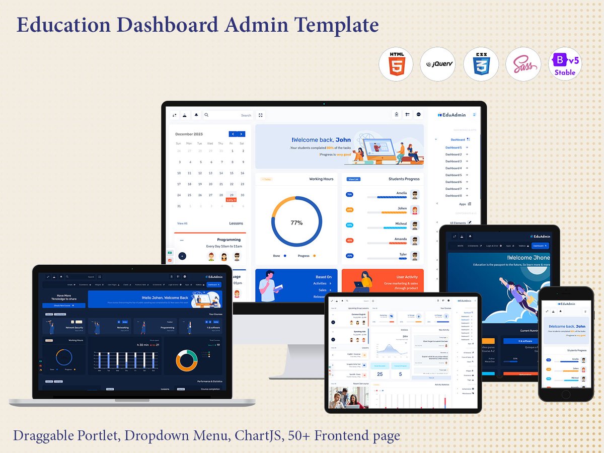 EduAdmin is a Smart LMS Dashboard Templates. This Leaning Dashboard UI Design is Fully Featured... . Buy Now - themeforest.net/item/eduadmin-… . #academy #admin #admindashboard #admintemplate #admintheme #learning #education #learning #learningmanagementsystem #lms