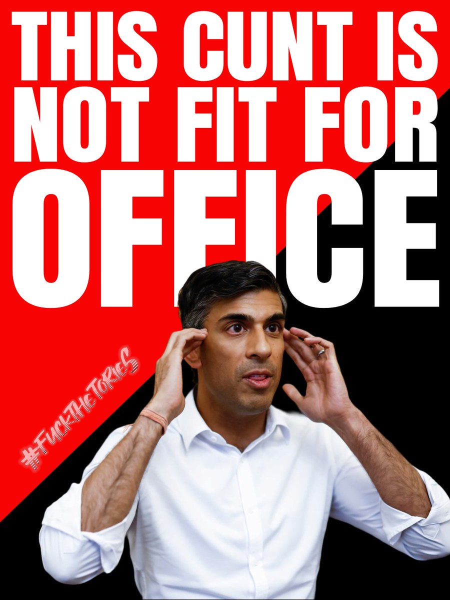 Good morning all ye Tory hating rebels 😎 Well the snivelling prime miniature @RishiSunak came out with more divisive rhetoric yesterday, blaming the sick & disabled for the inadequacies of his own corrupt party 🤨 #EnoughIsEnough #ToriesOut653 #GeneralElectionNow #FuckTheTories