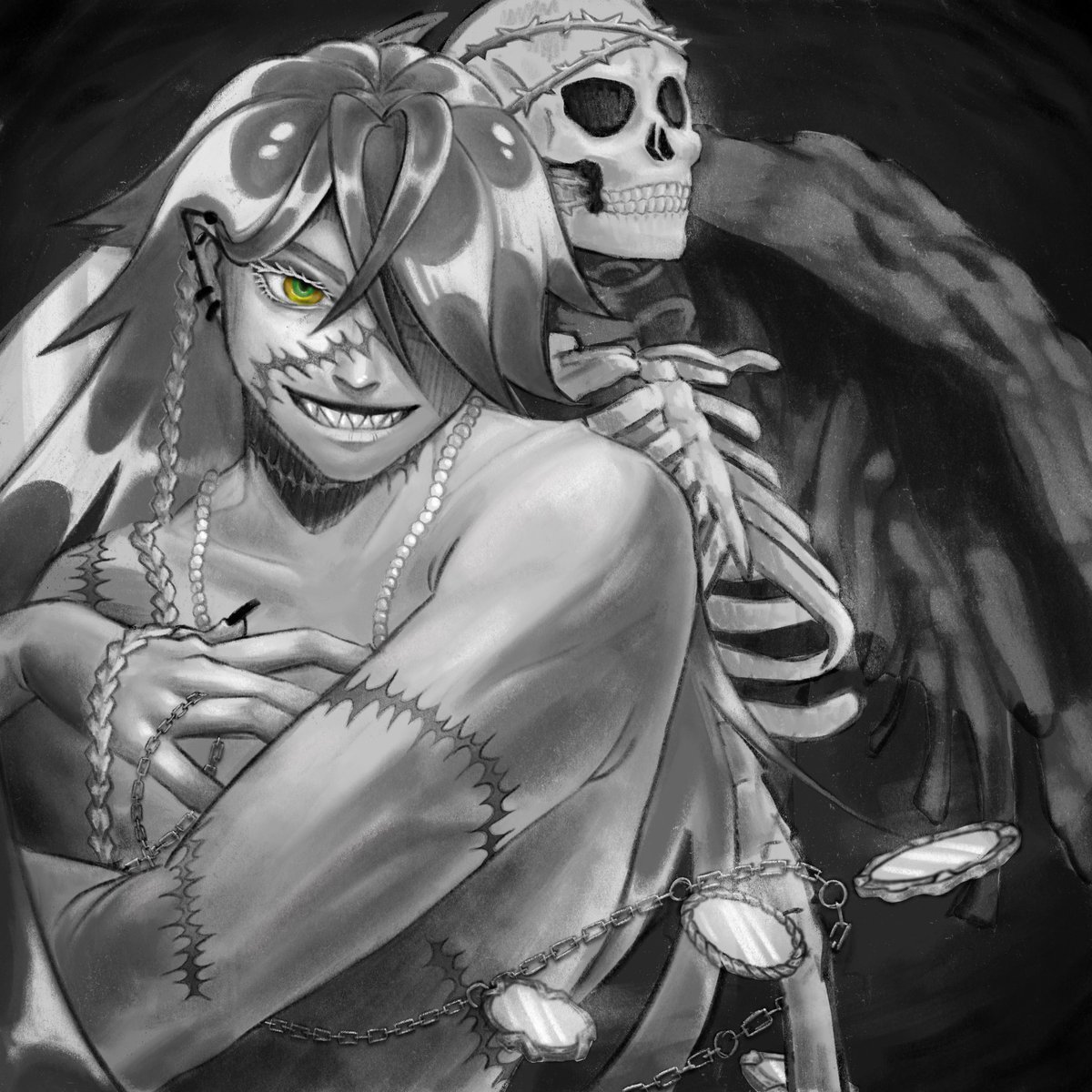 skeleton4rt's tweet photo. undertaker castlevania reference #kuroshitsuji https://t.co/JjlvuaqCdb