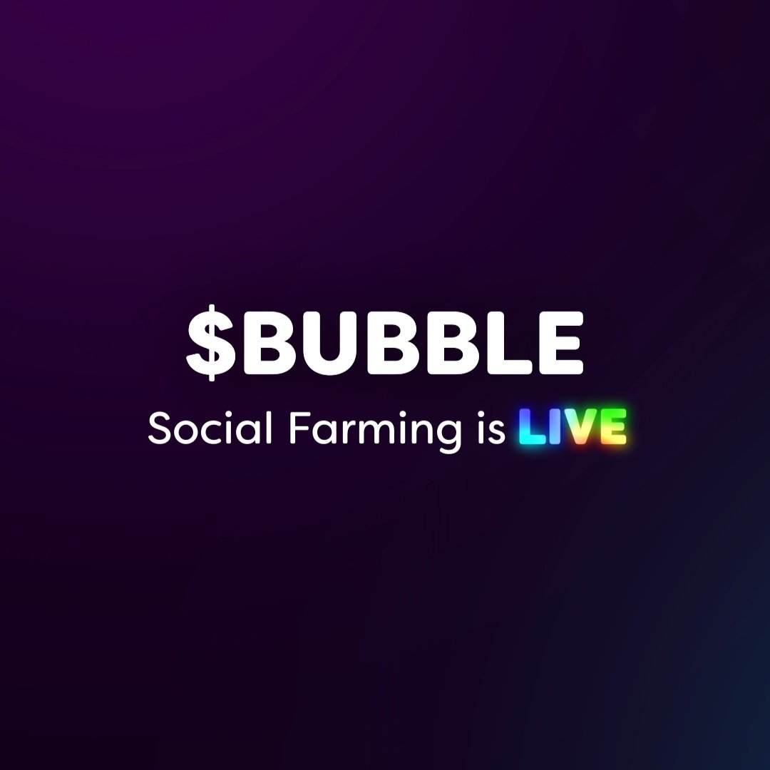 Like , comment and retweet 🤑🤑🤑This post for 1000x Point in $BUBBLE 🫧🫧🫧