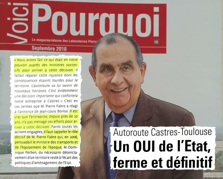 FC_actu's tweet photo. Autoroute A69 : les zones d'ombre derrière le projet d'autoroute entre Castres et Toulouse.
Conflit d’intérêts, opacité financière, implication du groupe Pierre Fabre et de François Hollande.
Enquête de Benoît Colombat, de la cellule @InvestigationRF
https://t.co/ANHrKA2CYg https://t.co/ucO8nwwDzD