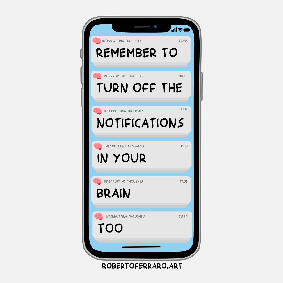 Remember to turn off the notifications in your mind too. Inspired by Addy Osmani