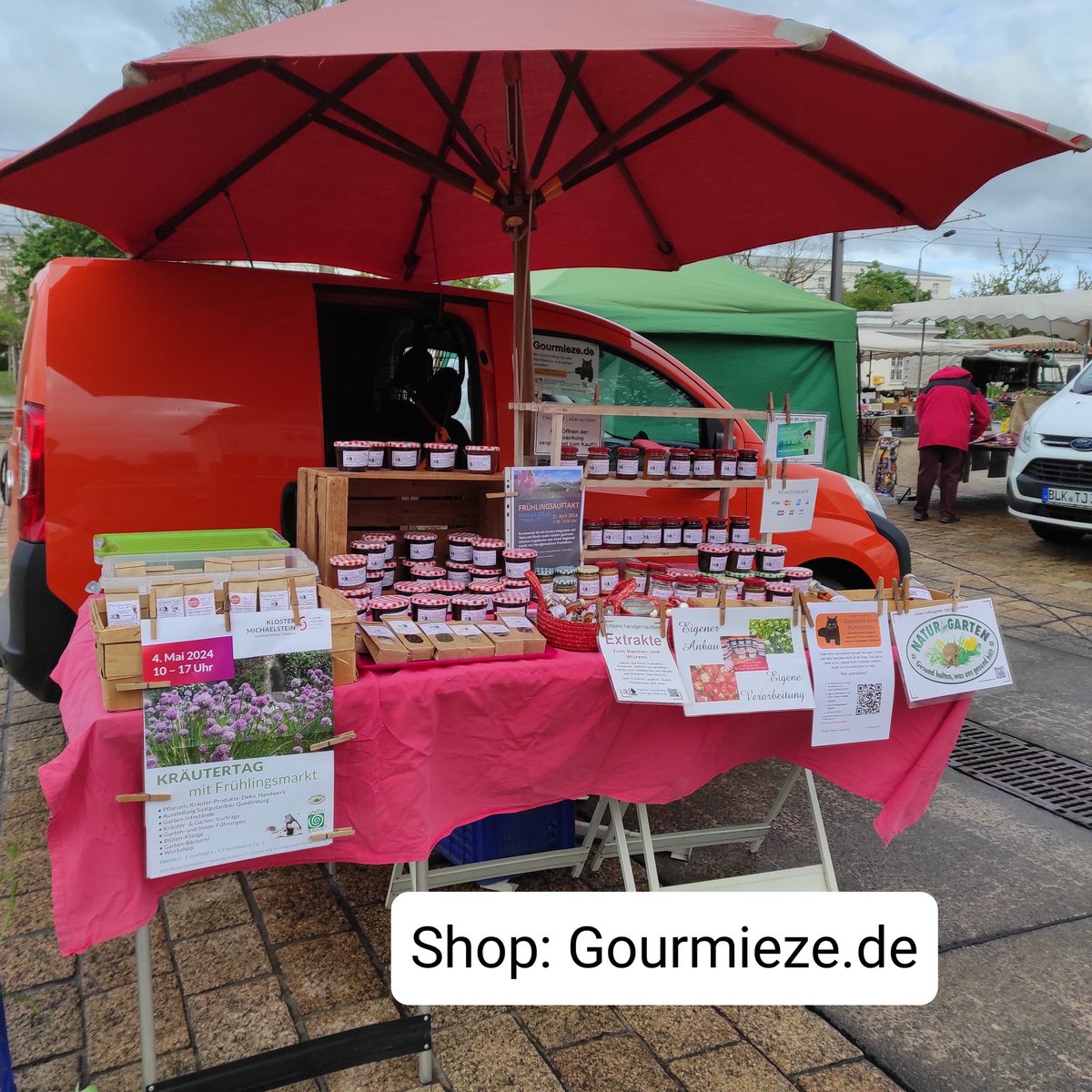 Heute in #leuna 
gourmieze.de
Eigenwerbung 

#gourmetkater #gourmieze #shopping #markt #food #marmelade #kräutersalz #senf #direktvermarkter #kräutergarten