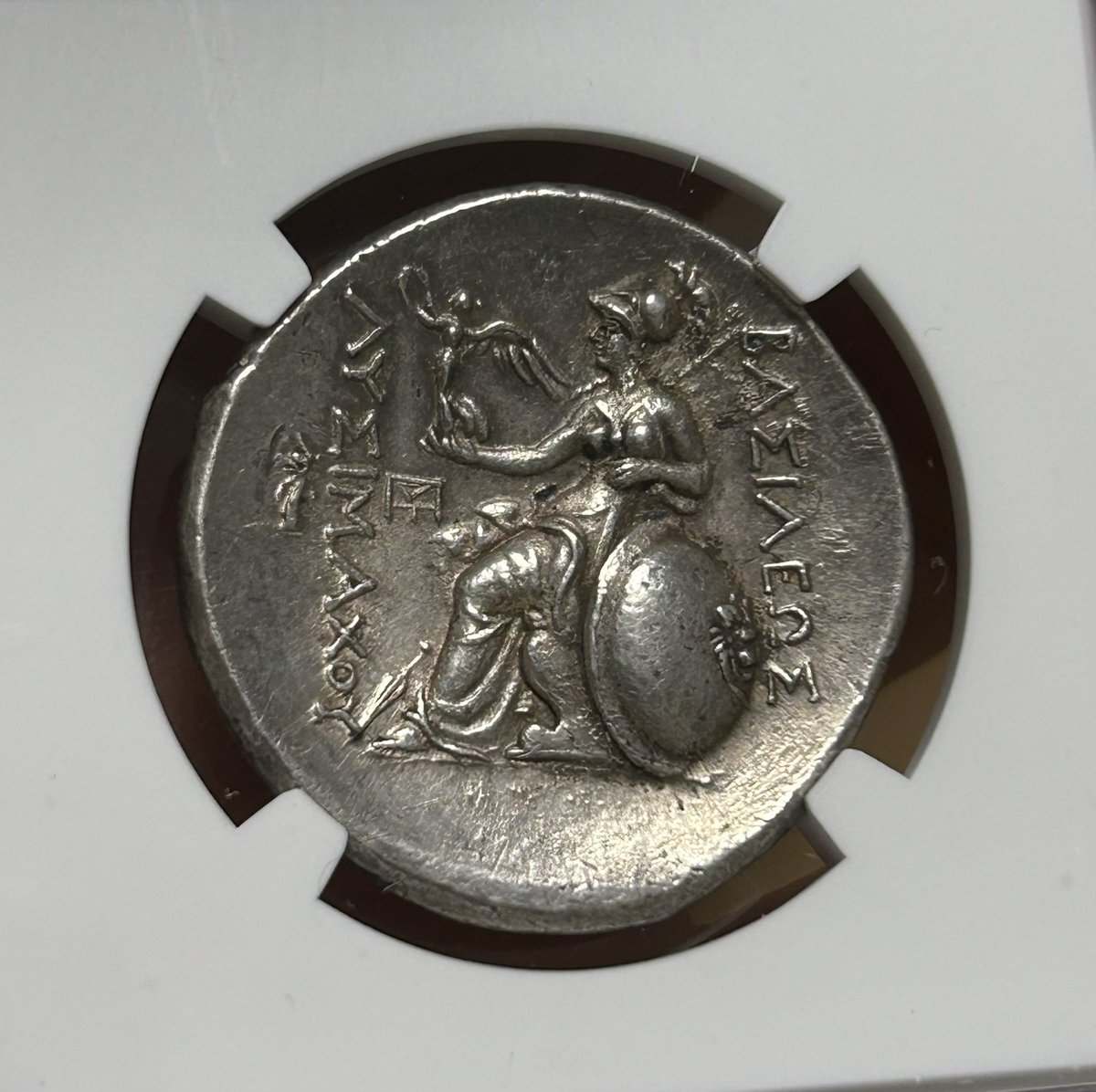 トラキア王国　リシマコス　紀元前305年〜281年　テトラドラクマ銀貨
9月提出のNGC帰還品。Fine Styleも付きました。なかなかの状態🤤
#アンティークコイン