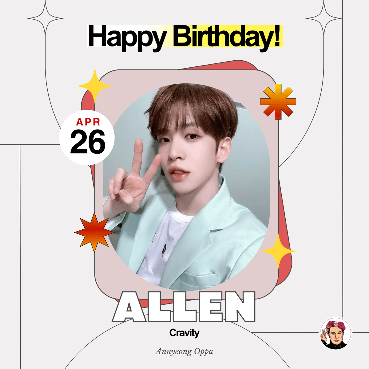 Luvity, let us celebrate our precious Allen’s special day! 🥳 Happiest birthday to the talented Allen! May your day be blessed and filled with happiness and joy! ❤️🎉 Read more about Cravity here: annyeongoppa.com/2023/07/31/fin… #HappyAllenDay