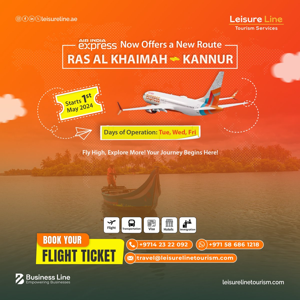 Air India Express now offers a new route Ras al Khaimah to Kannur International Airport.
#AirIndiaExpress  #airindiaairlines #airticket #flightticket #flightticketbooking #airindiaexpressnews #airindiaexpressnewroute #rasalkhaimah #rasalkhaimah🇦🇪 #rkt #rasalkhaimahflights #kannur