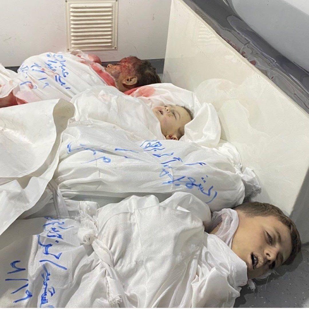 These children are among 8 civilians killed in an Israeli bombardment of the house of Radwan family in Rafah. #Israel is committing the children of #GazaGenocide