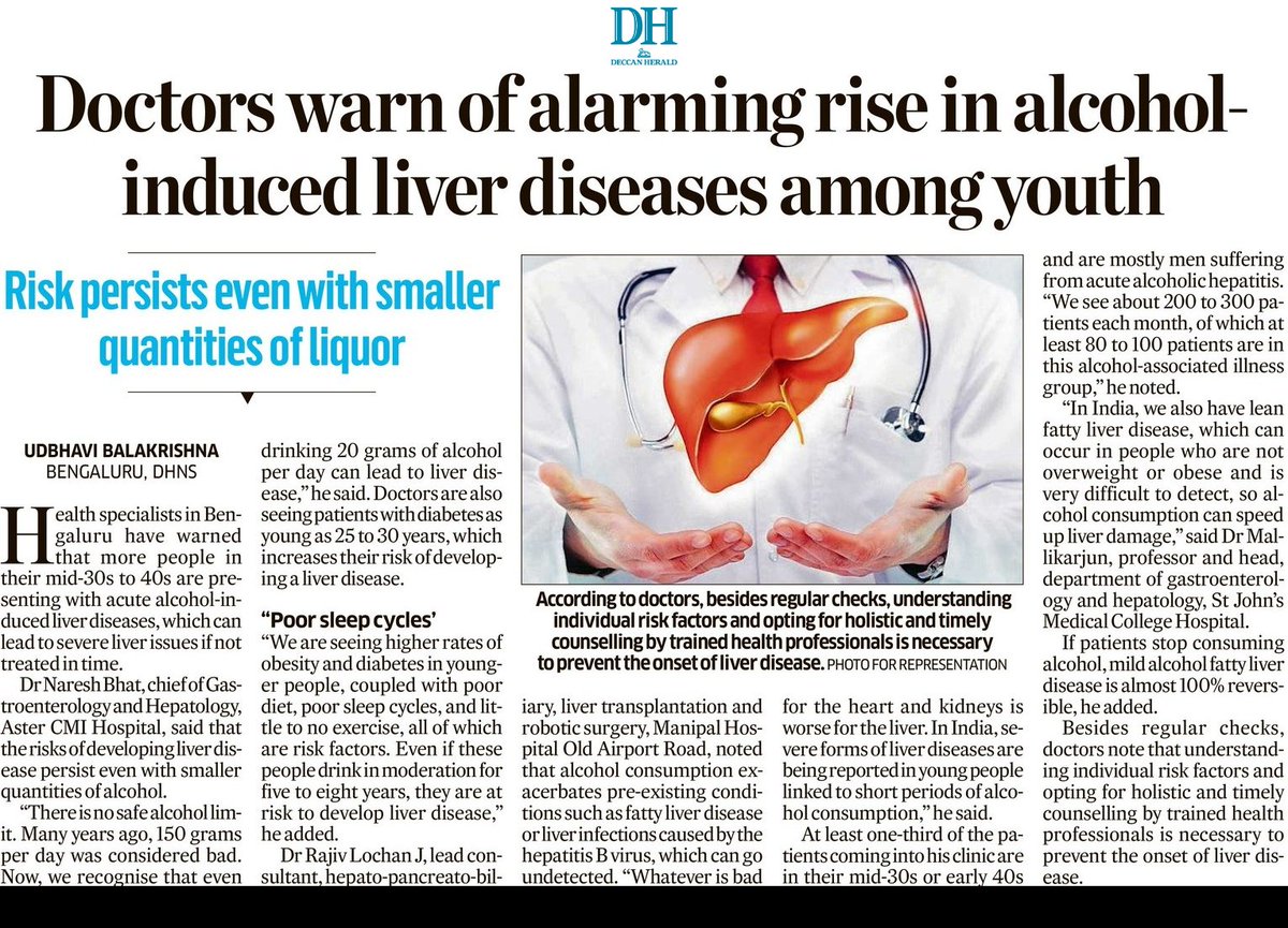 Specialists say what most of us would not want to hear: no alcohol is safe alcohol, even as little as 20g per day can lead to liver disease so quit consumption now, eat, sleep and exercise better, and test for risk factors regularly- you will avoid most diseases. #WorldLiverDay