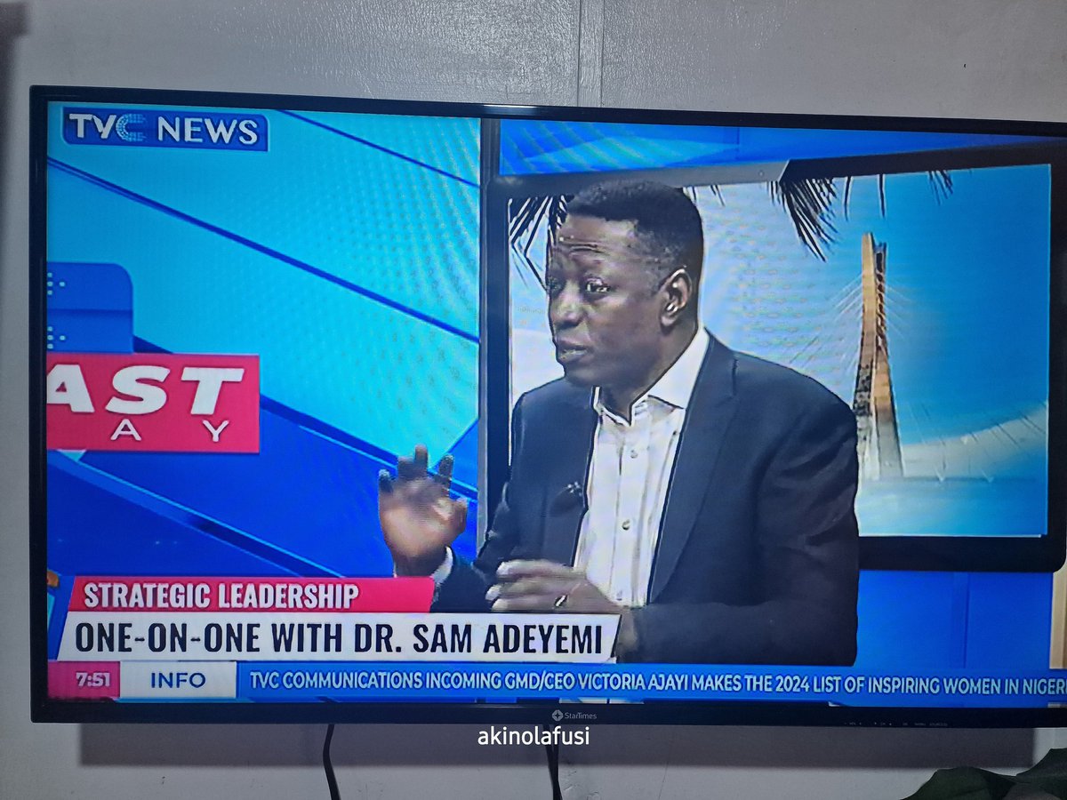 Have a leadership coach, what we dealing with isn't individual..its culture 
<a href="/sam_adeyemi/">Sam Adeyemi</a> <a href="/tvcnewsng/">TVC News</a> <a href="/DaystarNG/">Daystar Christian Centre</a>