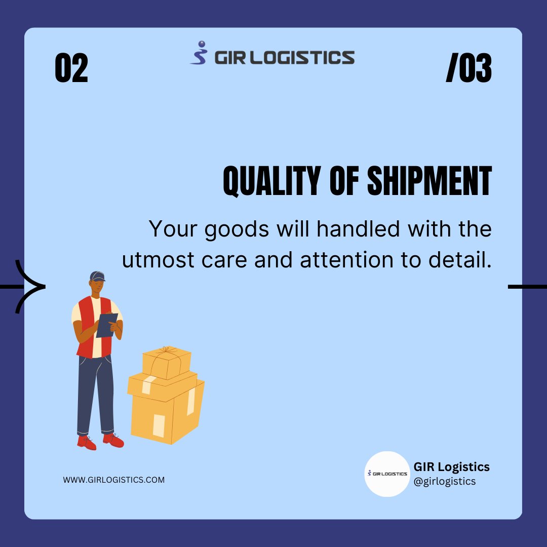 GIR_Logistics's tweet image. The three pillars to success for every business are 𝐓𝐫𝐮𝐬𝐭, 𝐐𝐮𝐚𝐥𝐢𝐭𝐲, 𝐚𝐧𝐝 𝐑𝐞𝐬𝐮𝐥𝐭-𝐎𝐫𝐢𝐞𝐧𝐭𝐞𝐝, and GIR deliver all with a focus on getting 𝐜𝐮𝐬𝐭𝐨𝐦𝐞𝐫 𝐬𝐚𝐭𝐢𝐬𝐟𝐚𝐜𝐭𝐢𝐨𝐧.

#freightdelivery #FASTLogistics #overindiadelivery #exportcompany
