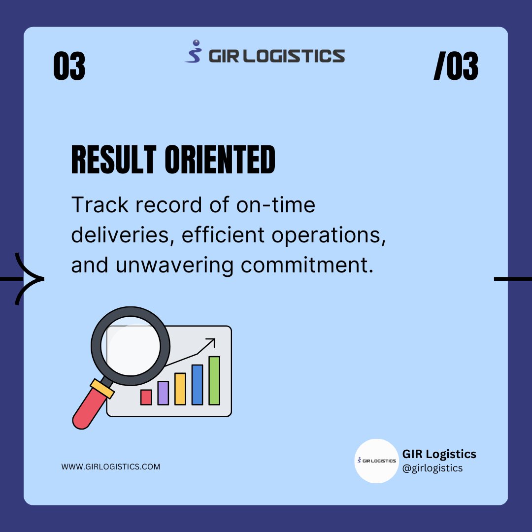 GIR_Logistics's tweet image. The three pillars to success for every business are 𝐓𝐫𝐮𝐬𝐭, 𝐐𝐮𝐚𝐥𝐢𝐭𝐲, 𝐚𝐧𝐝 𝐑𝐞𝐬𝐮𝐥𝐭-𝐎𝐫𝐢𝐞𝐧𝐭𝐞𝐝, and GIR deliver all with a focus on getting 𝐜𝐮𝐬𝐭𝐨𝐦𝐞𝐫 𝐬𝐚𝐭𝐢𝐬𝐟𝐚𝐜𝐭𝐢𝐨𝐧.

#freightdelivery #FASTLogistics #overindiadelivery #exportcompany