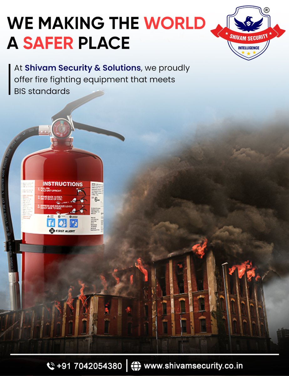 Shivam Security Your safety partner. Our fire fighting equipment exceeds standards, ensuring unmatched protection. Trust us to safeguard what matters most.

Call +917042054380
Visit - shivamsecurity.co.in/security-servi…

#BestsecurityServicesinGurgaon #guarding #shivamsecurityservices