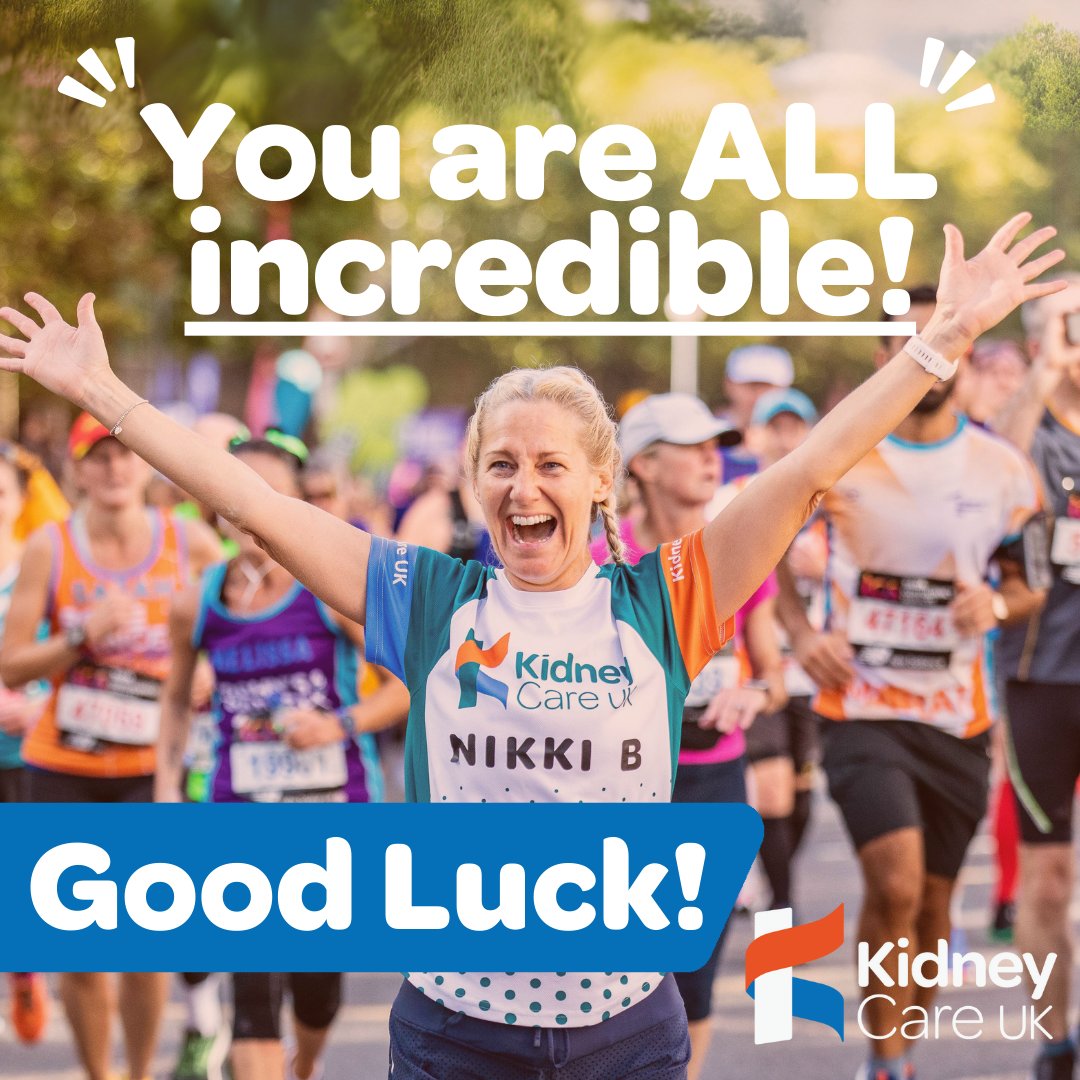 🏃‍♀️ Sending a huge GOOD LUCK to all the incredible runners gearing up to conquer the @LondonMarathon for us! 💛 Remember, you're not just running a race, you're making a difference to the lives of those living with #CKD. Run strong, run proud! 📣 We're all cheering you on!