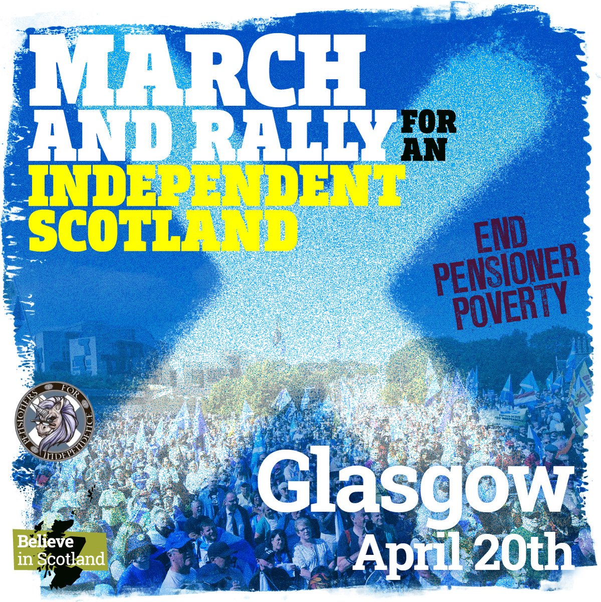 🏴󠁧󠁢󠁳󠁣󠁴󠁿 The March and Rally for an Independent Scotland is today!

📍 Assemble at Kelvin Way, Glasgow from 11:30am.

 👇 All March &amp; Rally information can be found here: bit.ly/3uj64Mi

#BelieveinScotland #Glasgow