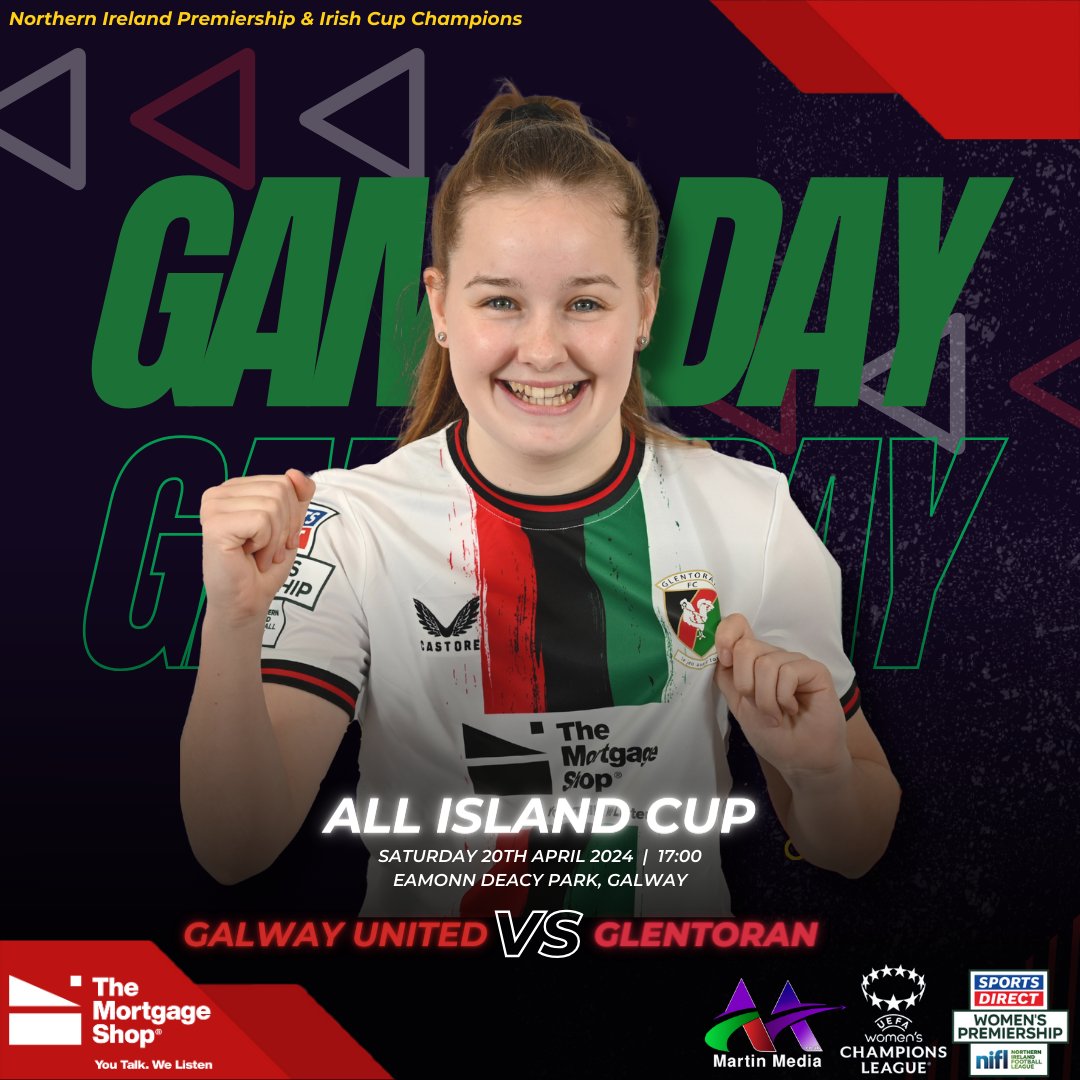 𝗠𝗔𝗧𝗖𝗛 𝗗𝗔𝗬! 🆚 Galway United 🏟️ Eamonn Deacy Park, Galway 🕰️ 17:00 📢 COME ON YOU GLENS!