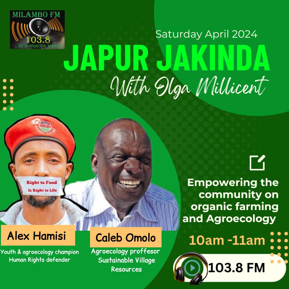 Our coordinator will be going live on radio Milambo, he will be discussing youths in Agroecology, peasant struggles and benefits of the PBO Act for food sovereignty . @PeasantsLeague @routetofood @TISAKenya @CSRGKenya @AfricansRising @1000currents @via_campesina @Article43Rights