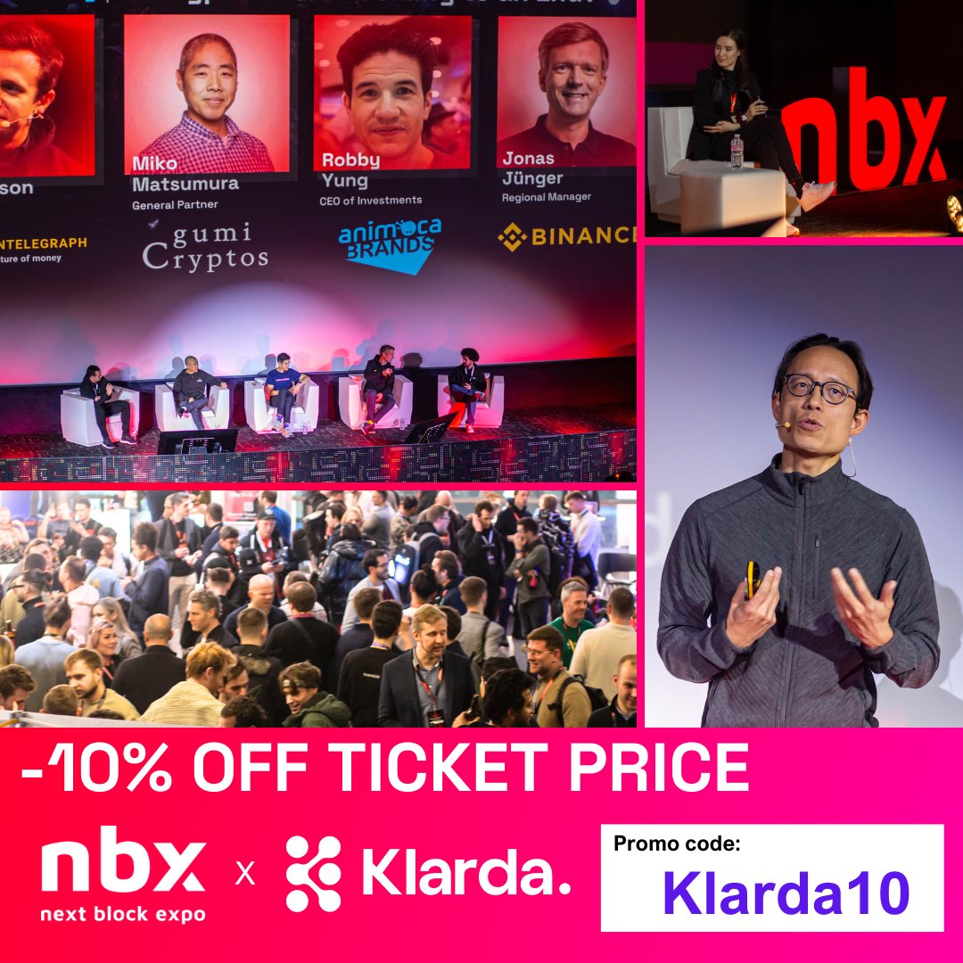 🌐 Join us at @nextblockexpo Warsaw 2024 🇵🇱 - the epicenter of Web3 innovation! With 140+ speakers, 2500+ attendees, and a vibrant global community, it's a can't-miss event. Network like never before with NBX mobile app! Book your spot now and use code [Klarda10] 🔗…