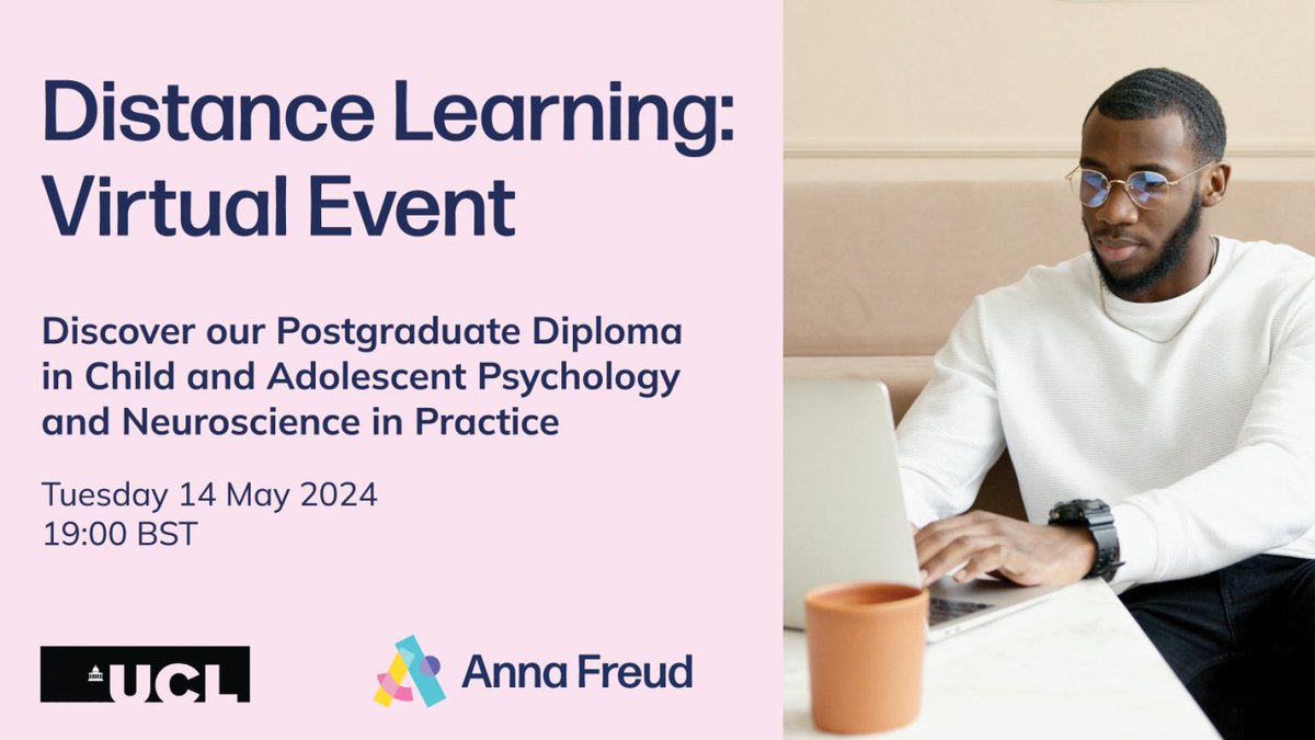 Did you know we offer a PG Diploma in Child and Adolescent Psychology and Neuroscience in Practice with @ucl? It's an excellent foundation to pursue careers in child mental health. Join our free open evening on Zoom on Tuesday 14 May at 7.00pm BST! orlo.uk/WdIv1