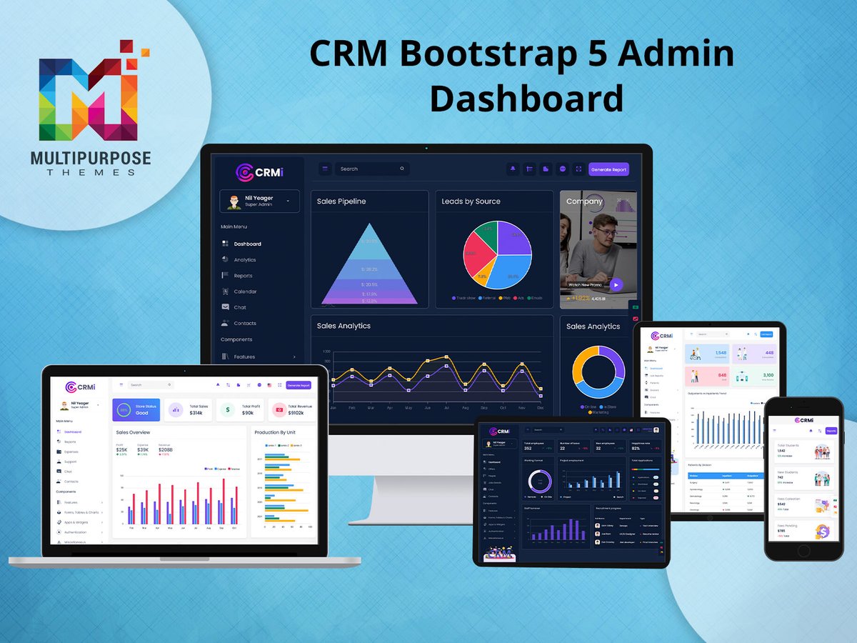 CRMi Admin is the most developer-frendly & highly customizable #CRM Admin Dashboard Template . Buy Now - themeforest.net/item/crmi-boot… . #admin #admindashboard #admindashboardtemplate #adminpanel #admintemplate #bootstrap5 #bootstrapadmintemplate #bootstrapdashboard #crm #dashboard