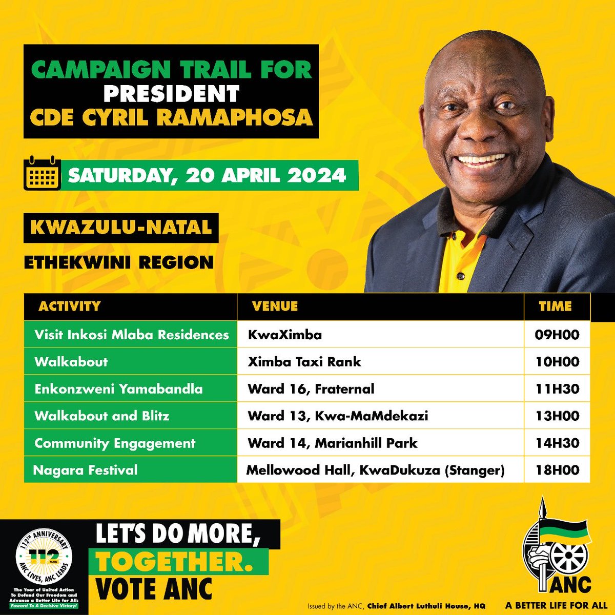 They say ANC is finished in KZN. He has sent himself. Mr Tribalist Zuma must hide. #VoteANC2024