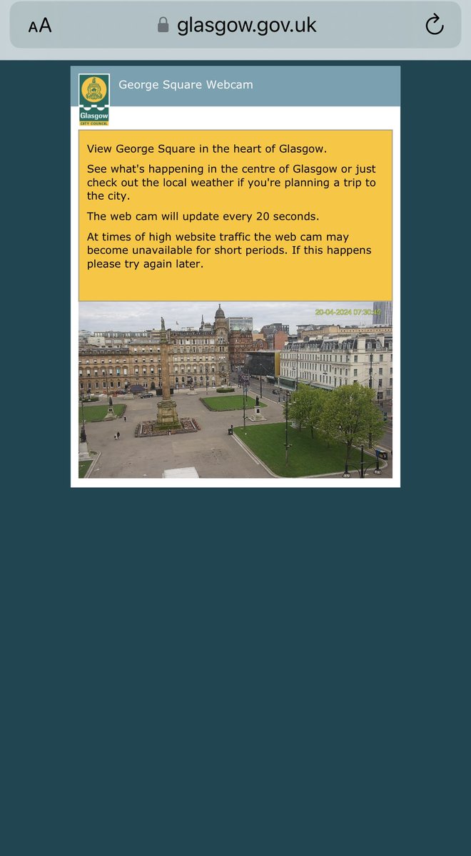 Missing Glasgow so much that I found myself checking the online webcam for updates on George Square. Can't wait to be back in the heart of it all! #Glasgow #glasgowvibe #peoplemakeGlasgow #secondhome