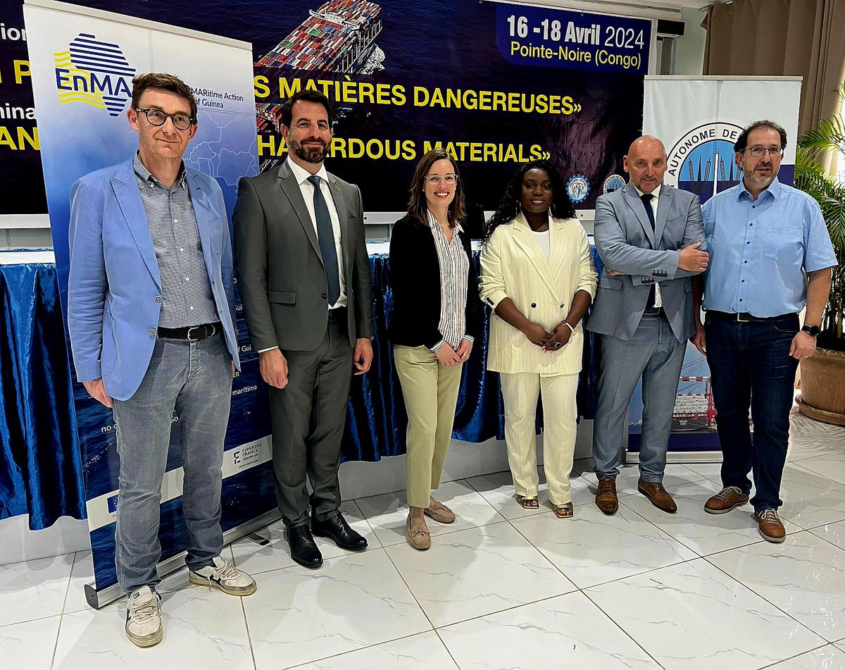 Great #EnMAR team work in <a href="/NoirePort/">Port de Pointe-Noire</a> on #hazardousmaterials management the past week, powered by <a href="/expertisefrance/">Expertise France</a> <a href="/agpaoc_pmawca/">PMAWCA-AGPAOC</a> <a href="/INERISDEV/">INERIS-DEVELOPPEMENT</a> <a href="/UeCongoBrazza/">@UEdelCongoBrazza</a> <a href="/eu_eeas/">European External Action Service - EEAS 🇪🇺</a>