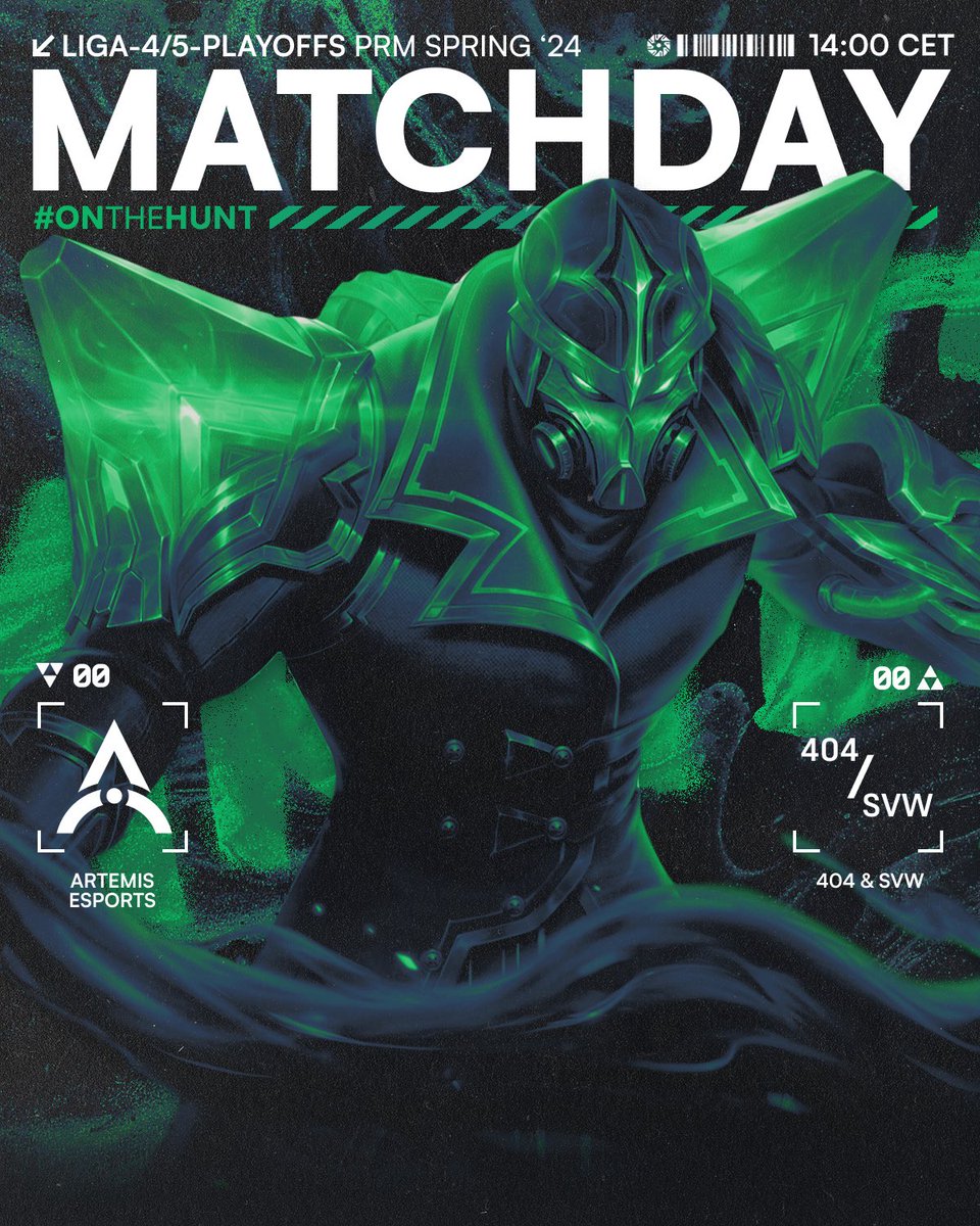Artemis Esports (@artmsgg) on Twitter photo ⚔️#MATCHDAY⚔️
Heute geht es endlich in die Playoffs!!!🙌🥳 Stormsurge und Mayhem starten bereits um 14:00 Uhr (leider offstream):
⏰» 14:00 CET
🆚» St. vs. <a href="/404_Multigaming/">404 Multigaming e.V.</a>
🆚» Ma. vs <a href="/SVW_Esports/">SVW Esport</a>
#FollowOurPath 🍃#OnTheHunt🏹 ⚔️#MATCHDAY⚔️
Heute geht es endlich in die Playoffs!!!🙌🥳 Stormsurge und Mayhem starten bereits um 14:00 Uhr (leider offstream):
⏰» 14:00 CET
🆚» St. vs. <a href="/404_Multigaming/">404 Multigaming e.V.</a>
🆚» Ma. vs <a href="/SVW_Esports/">SVW Esport</a>
#FollowOurPath 🍃#OnTheHunt🏹