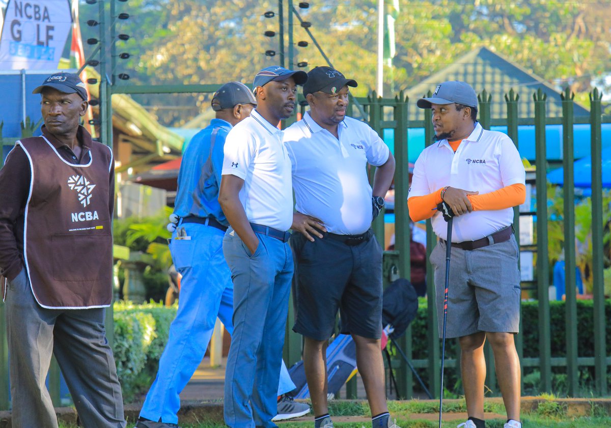 Live from the 4th leg of the #NCBAGolfSeries2024 at Ruiru Sports Club! With over 200 golfers in action, the competition is heating up. Stay updated with the leaderboard here: golfseries.ncbagroup.com/leader-board/ #NCBATwendeMbele #GoForIt