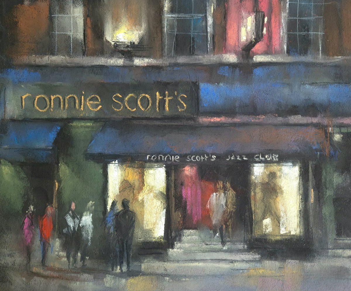 MGooderham's tweet photo. Ronnie Scott's, Soho.
Pastel on paper.
33x28cm. https://t.co/fDjBxqeih4