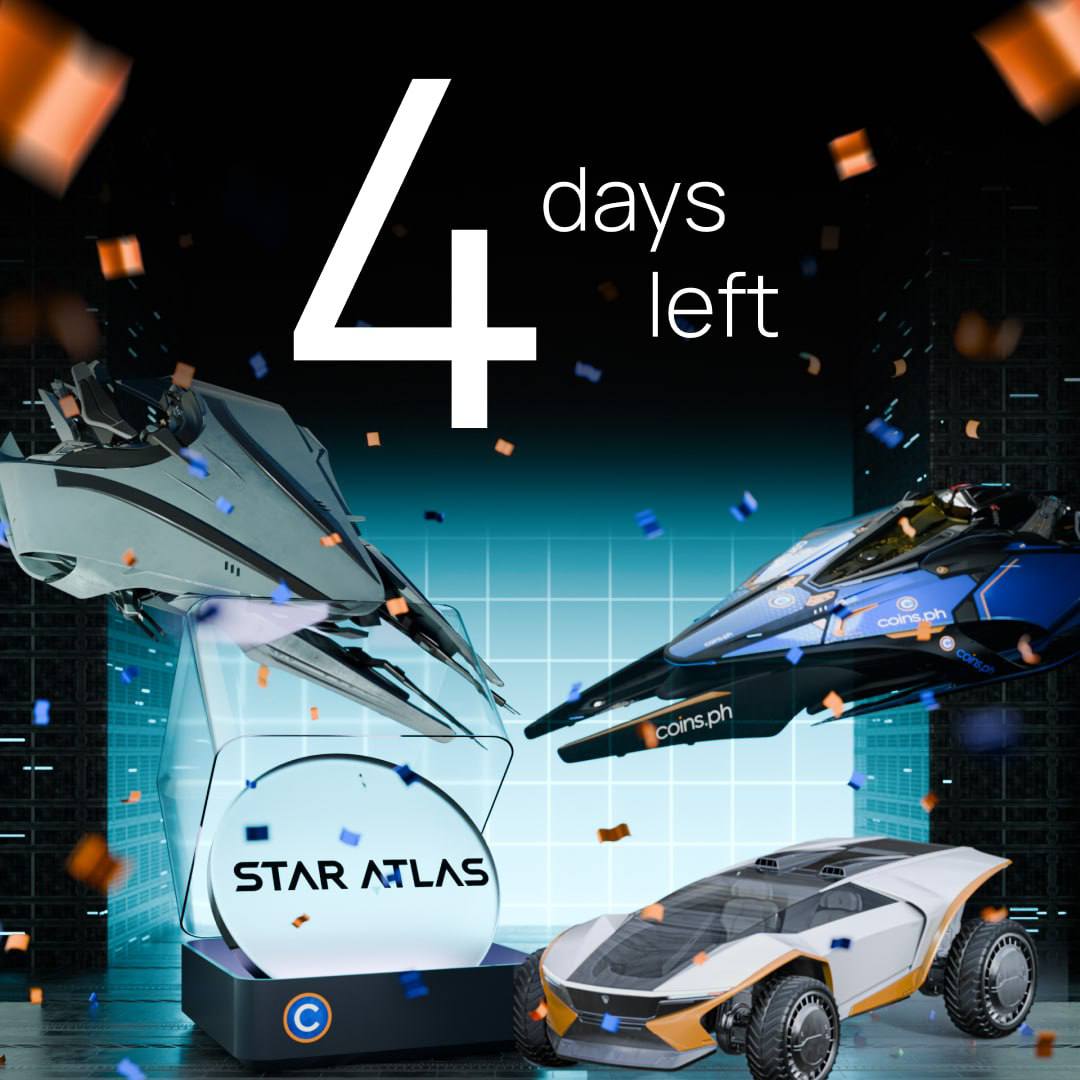 Only 4 days left to embark on an intergalactic journey with @staratlas! 🌌 Don't miss your chance to trade-to-airdrop and claim one of over 2,200 exclusive NFTs! 🪂 Trade $ATLAS or $POLIS on Coins until April 24 and make sure to complete the Gleam tasks as well. Learn more: