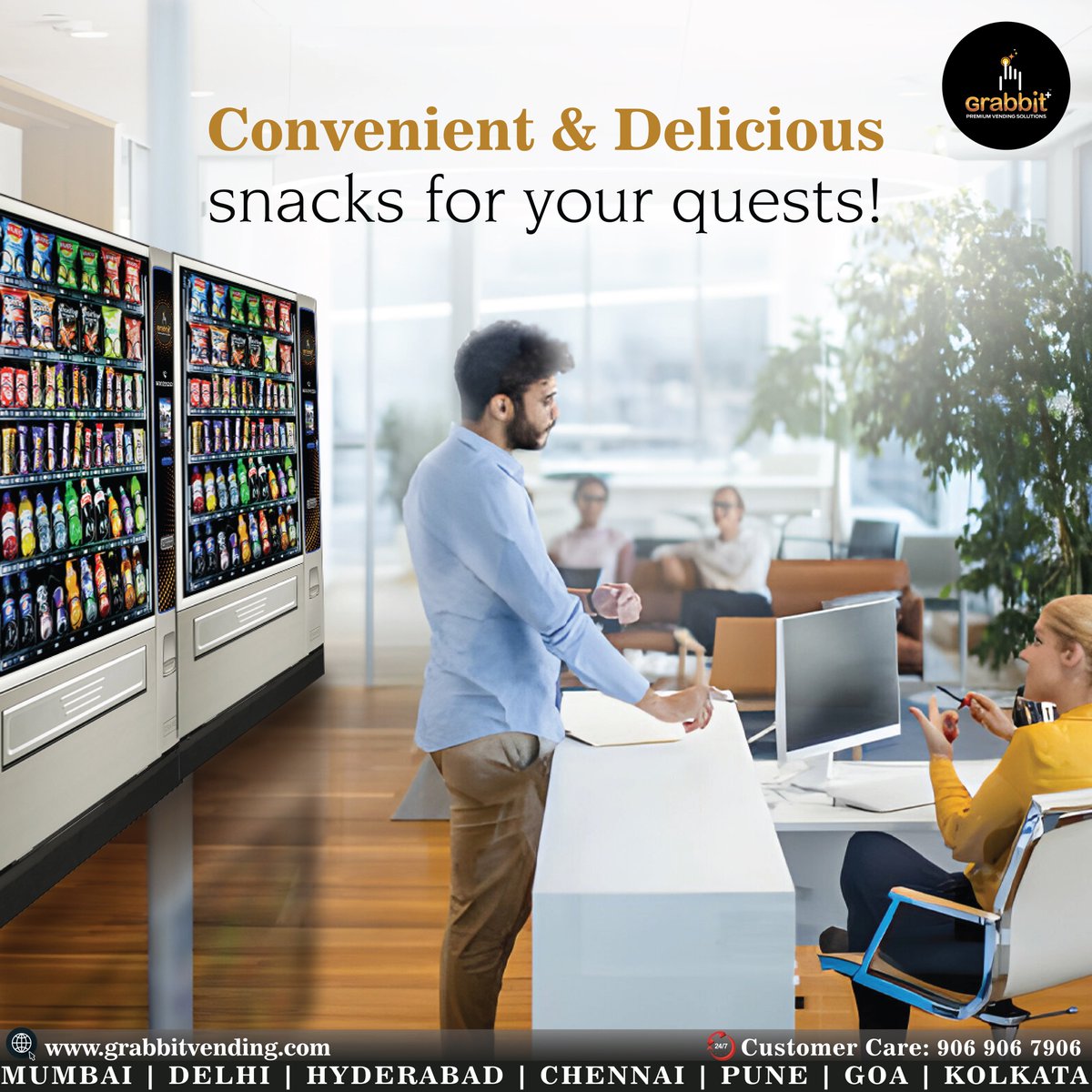 Face every challenge with confidence, fueled by delicious snacks from @GrabbitIndia.🍘

Here to support you through your everyday endeavors with our irresistible selection of treats. 😍

One tasty bite at a time.🥠

#vendingmachine #grabbit #grabbitvendingsolutions #vending