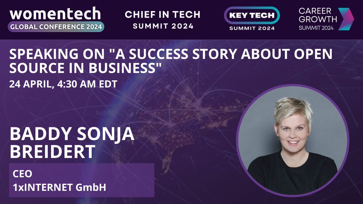 Our CEO @baddysonja will be attending the @WomenTechNet Global Conference next week to deliver her talk titled ‘A Success Story about Open Source in Business.’ If you’re attending, be sure to tune in. grab a ticket here: shop.womentech.net #OpenSource