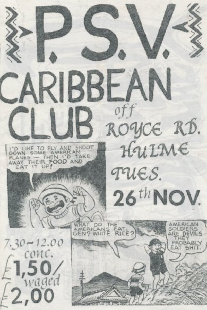 Flyer PSV Club 26th November 1985 Added 11th December 2010 by dubwise-er Featured in the following Online Exhibitions: Moss Side Stories #mossside #mossidestories #psvclub #ManchesterVenues