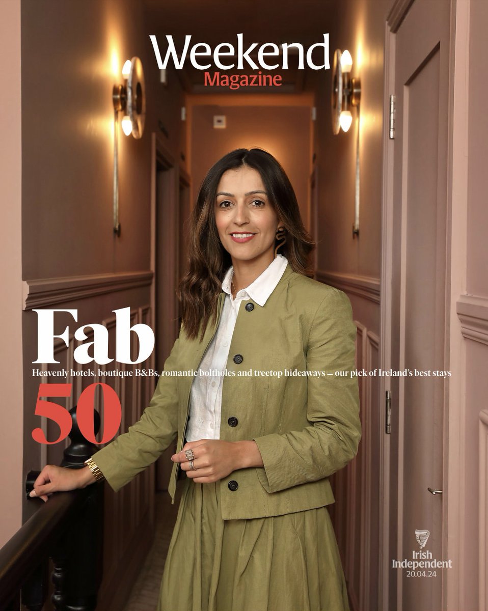 The Fab 50 - Ireland's 50 best places to stay for 2024 - is out today in @IndoWeekend and online here: bit.ly/3JMgdp3. You won't be stuck for short break ideas for some time 🤗 #IndoFab50