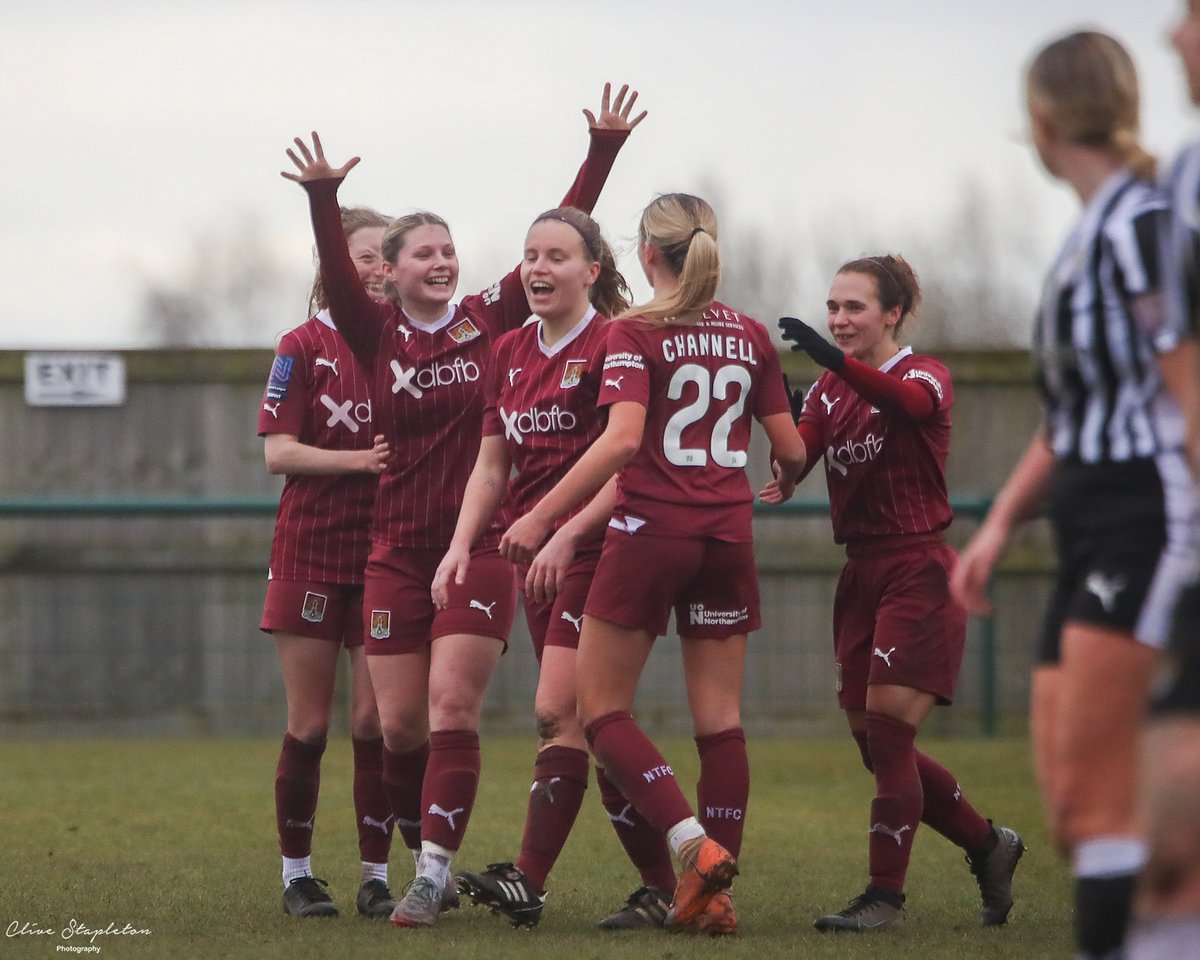 👀🔙 The Cobblers won 6-0 away to Notts County in the reverse fixture in February. Kimo and Dicko both scored braces whilst Paris and Paige netted the other goals. ⚽️ 🎟️ Tickets for Sunday's fixture at Sixfields are available at ntfcdirect.co.uk. #ShoeArmy 👞