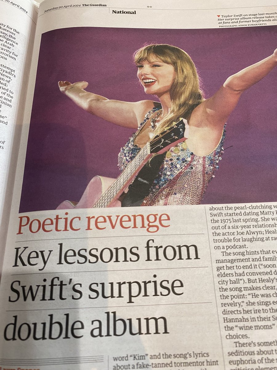 The Guardian are fucking OBSESSED with Taylor Swift. She’s not gonna shag you mate, etc