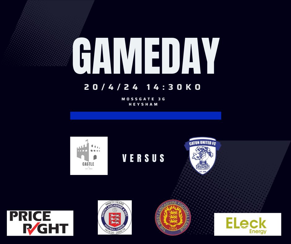 Gameday again, and the West Lancs side will be looking to bounce back to winning ways as they travel to Charnock Richard Res. The North Lancs side are also away from home as they face Castle in a group stage cup match, looking for a win to give another chance of a cup final 💙
