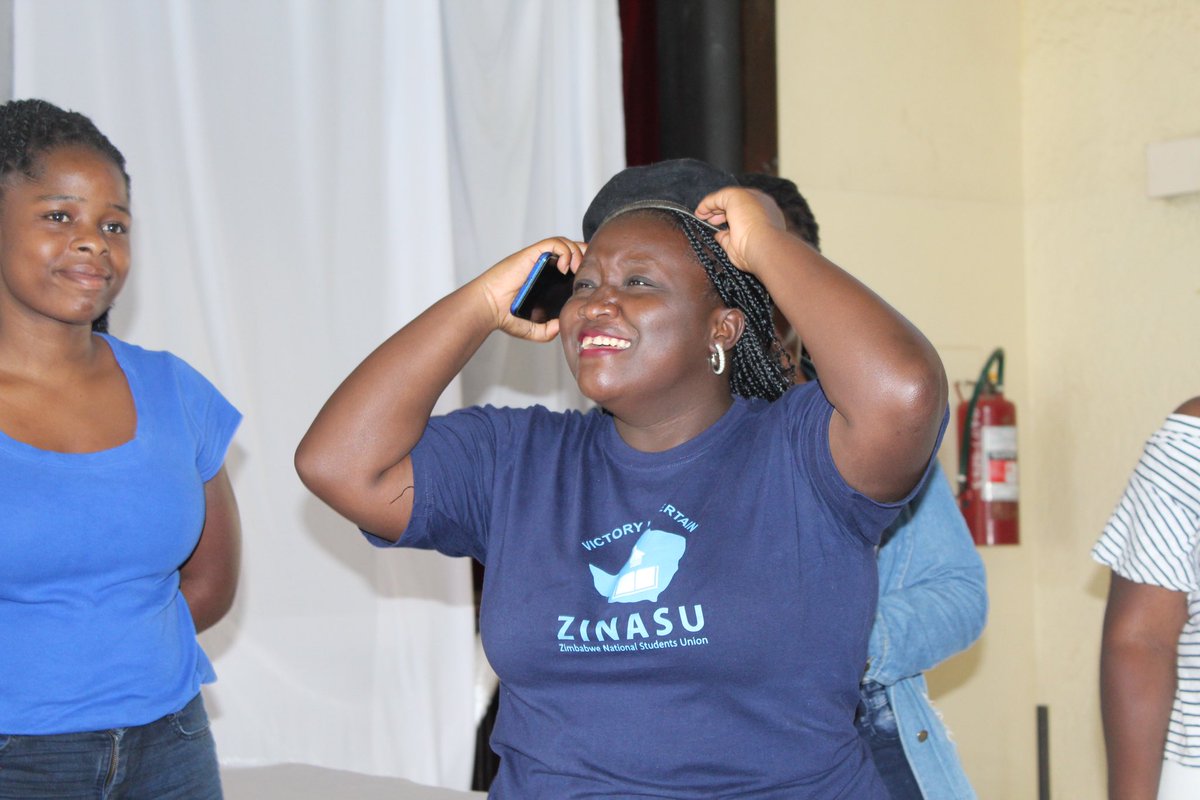 REVOLUTIONARY SCENES from Manicaland where students are realizing that at the center of achieving academic freedom, are emancipated female students! Vice President, Rumbidzai Hlangabeza leading from the front. #WomanPower #FemaleStudentsSummit