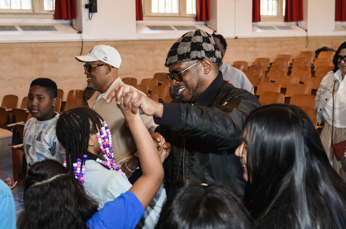 🙌  Still glowing from our visit with @israelhoughton, @AdrienneBailon, and @RealSway at P.S. 103 in the Bronx this week! It was such a memorable experience that filled the auditorium with inspiration & joy. Israel, Adrienne, & Sway - thank you sharing your talents with the kids!