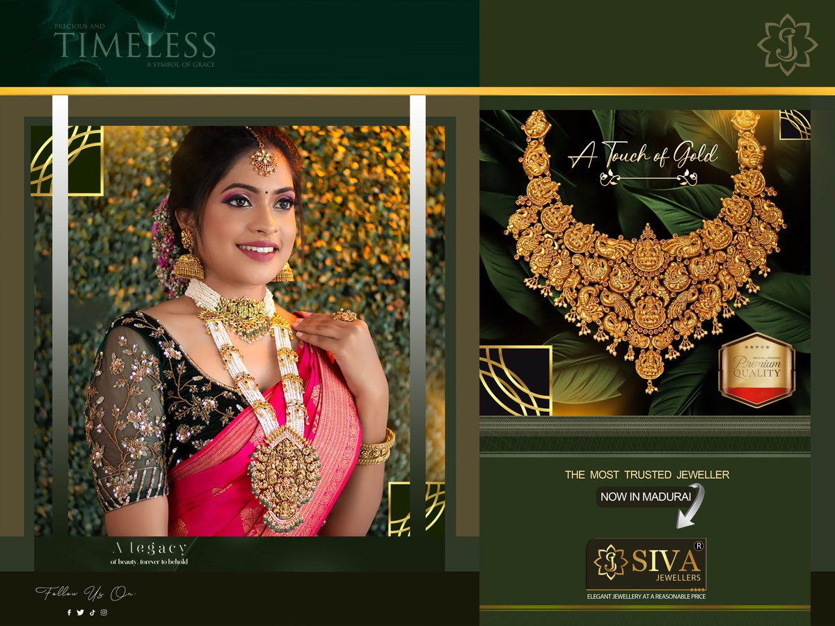 Siva Jewellers Madurai
#weddingjewellery #bridaljewellery #earrings #Tamilnadu #madurai360 #jewelleryshopMadurai #BNI #trending #recent #goldaccessories #goldnecklace #jewellerydesign #haram #necklace  #wholesalejewelry #ramnad #devakottai #earring #bangles