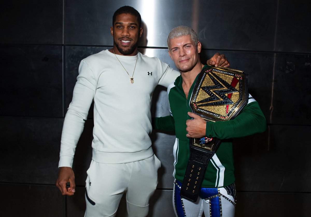 Boxer Anthony Joshua was at WWE's live event in London