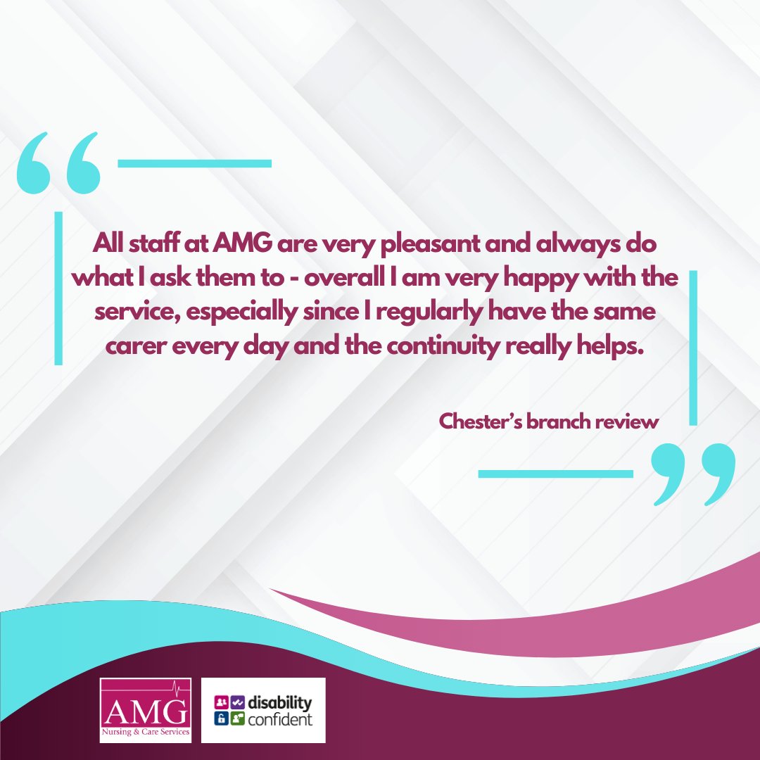 Consistent, caring service is what we're all about at AMG. Thanks for the great review! 🙌 #ClientFeedback #DedicatedCare #AMGcare #JoinAMG