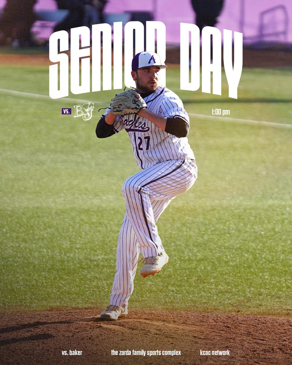 SENIOR DAY!🦅

🆚 | Baker University
📍 | Kansas City, MO.
⌚️ | 1:00 PM
💻 | avilaathletics.com/sports/bsb/202…
🖥️ | kcacnetwork.com/avila/?B=10018…

#GoAU | #AvilaFirst | #NoLimits